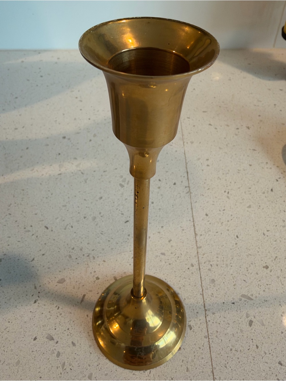 Brass Taper Candle Holders Set - Polished Gold Finish Made in India - Picture 5 of 5